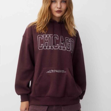 Chicago hoodie burgundy