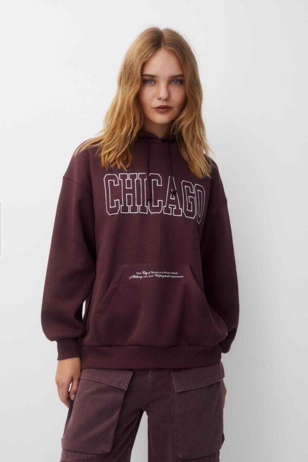Chicago hoodie burgundy