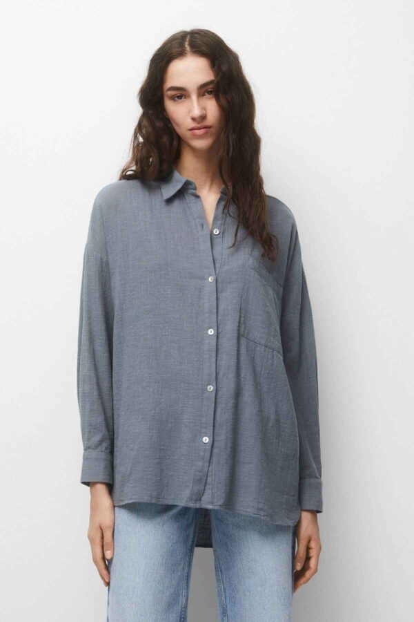 Rustic Oversized Shirt grey/blue