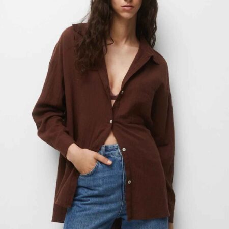 Rustic Oversized Shirt brown