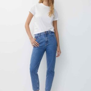 Basic mom jeans water blue
