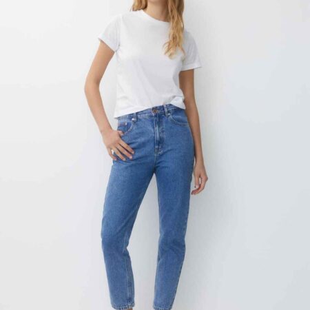 Basic mom jeans water blue